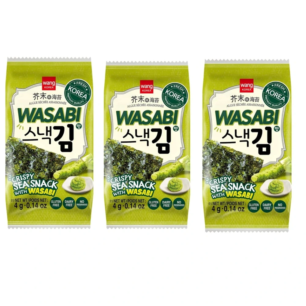 Wang Seaweed Laver 4g x 3ks Wasabi