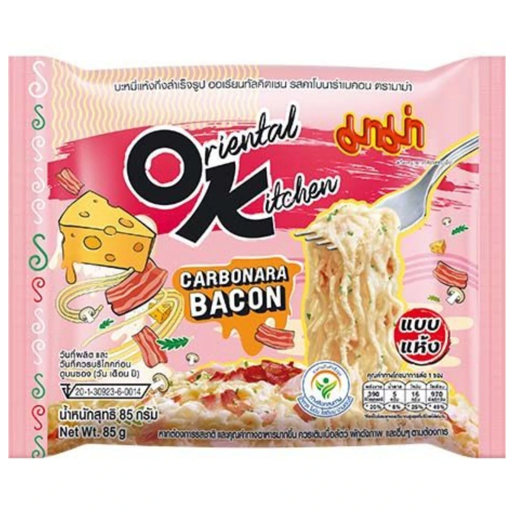 Mama (Oriental Kitchen) instantní nudle 85g Carbonara Bacon