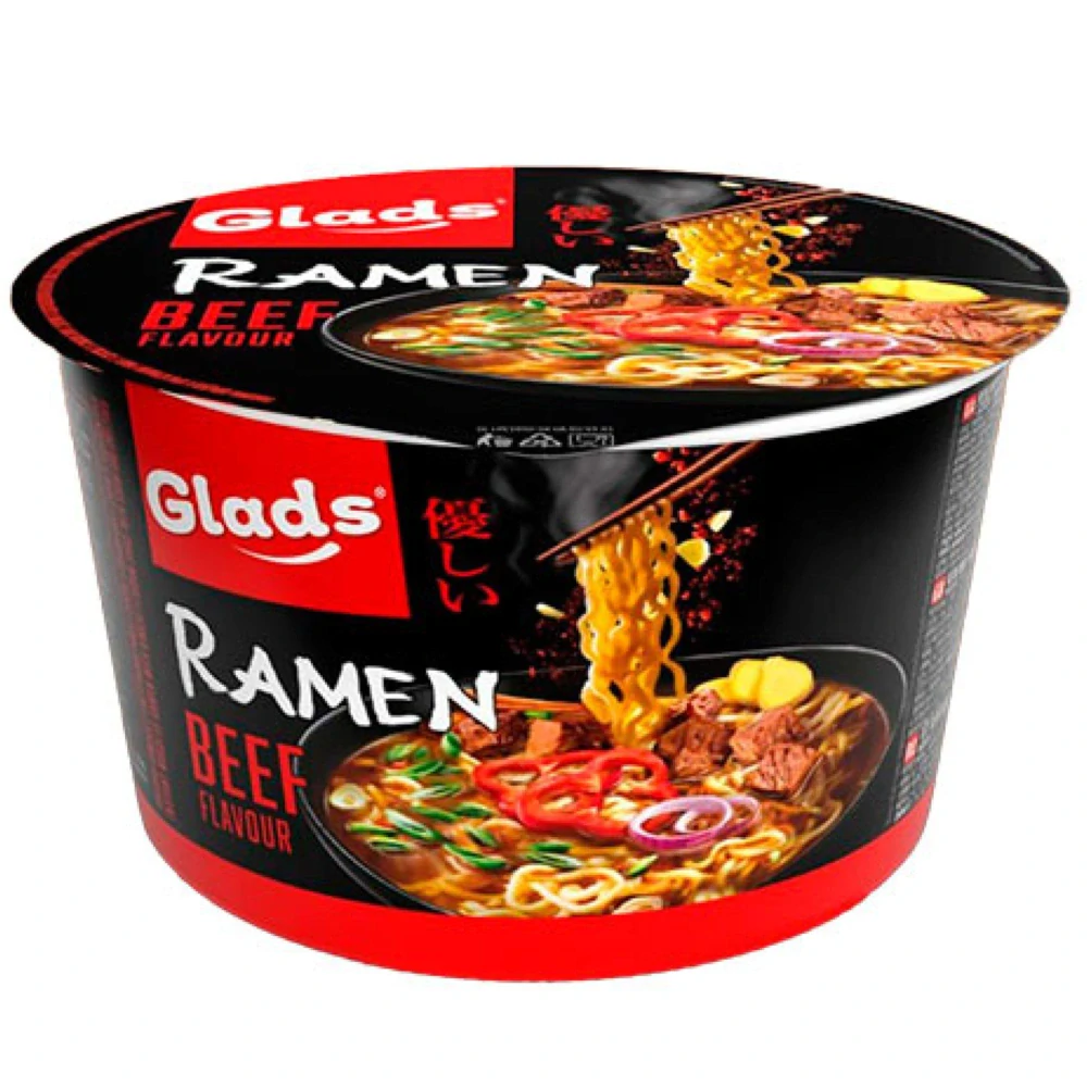 Glads Instantní nudle Ramen 105g Hovězí