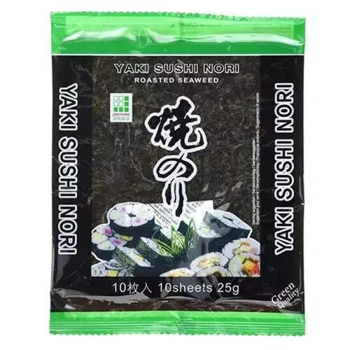 Řasy mořské 28g zelený Yaki Nori