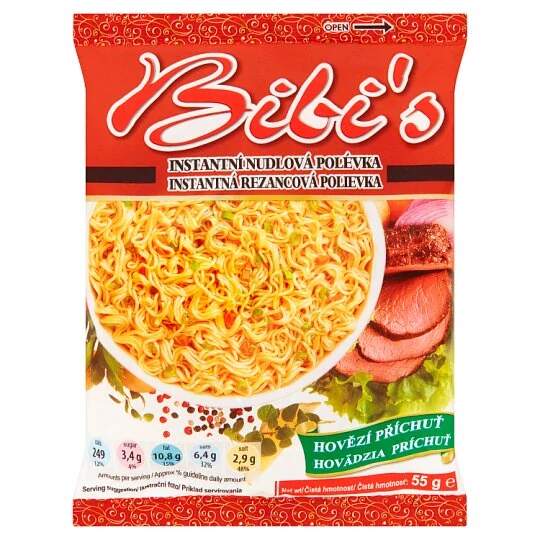 BIBIS Instantní polévka Hovězí 55g