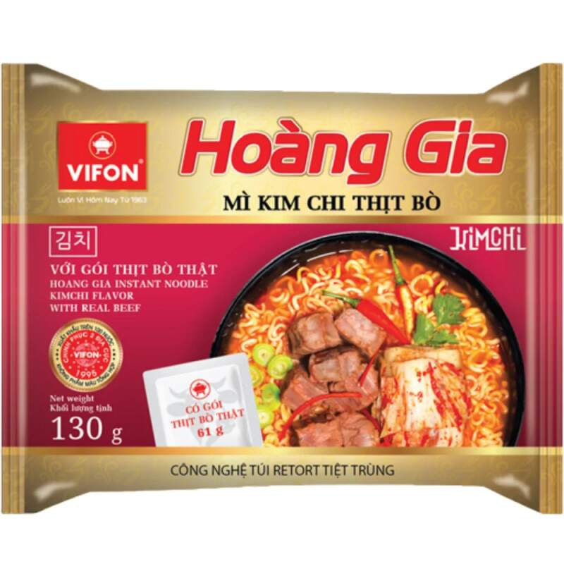 Vifon Hoang gia instantní nudle KIM CHI Hovězí 130g