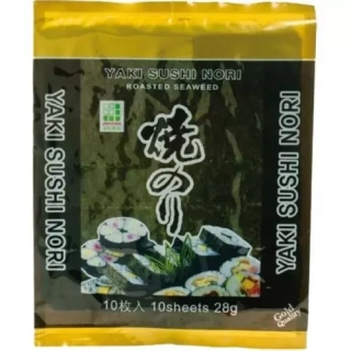 Yaki Nori Řasy mořské 10 plátků 25g zlaté